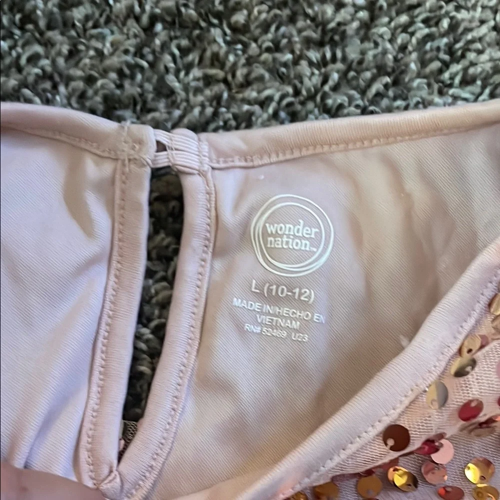 Wonder Nation Light Pink Sequin Lined Girls Dress - Picture 8 of 8